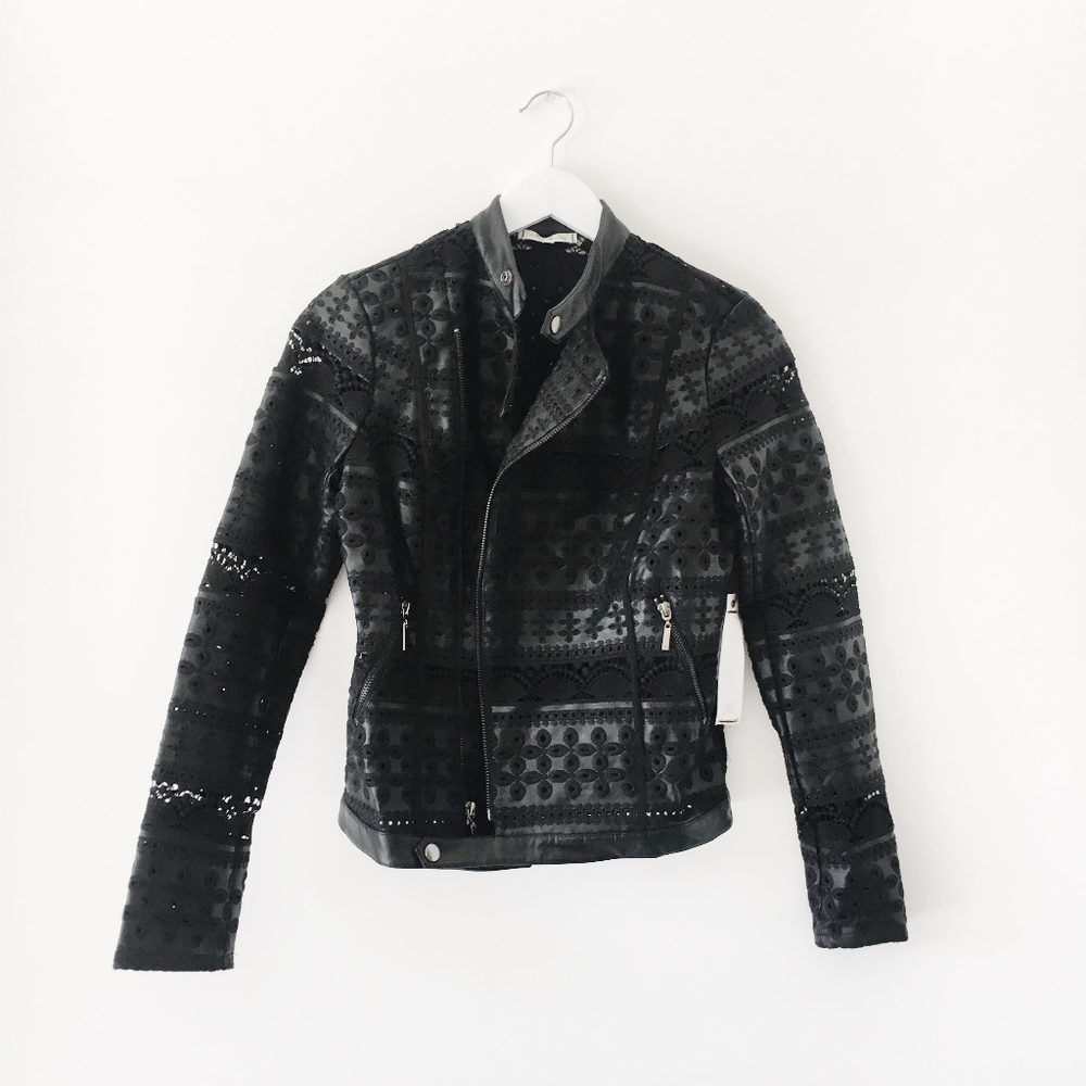 Laser Cut Leather Jacket